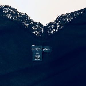 American Eagle Outfitters Tops - American eagle black lace edged tank American Eagle Outfitters Tops - American eagle black lace edged tank